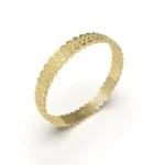 Circular-Pattern Gold Bangle