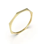 Faceted Hex Gold Bangle