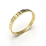 Facted Step Gold Bangle
