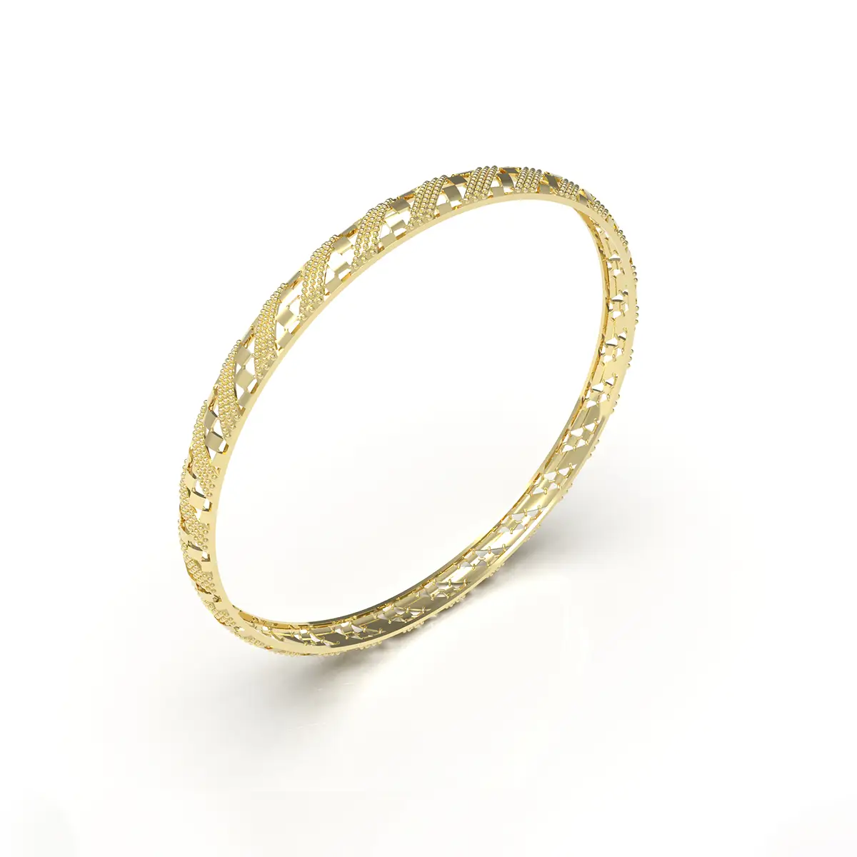 Filigree- Latice Golden Bangle Filigree- Latice Golden Bangle - Image 1