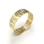 Gilded Facet Crest Bangle