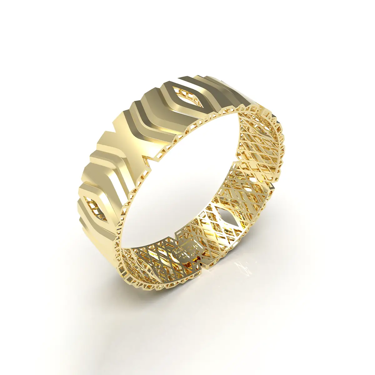 Gilded Facet Crest Bangle Gilded Facet Crest Bangle - Image 1