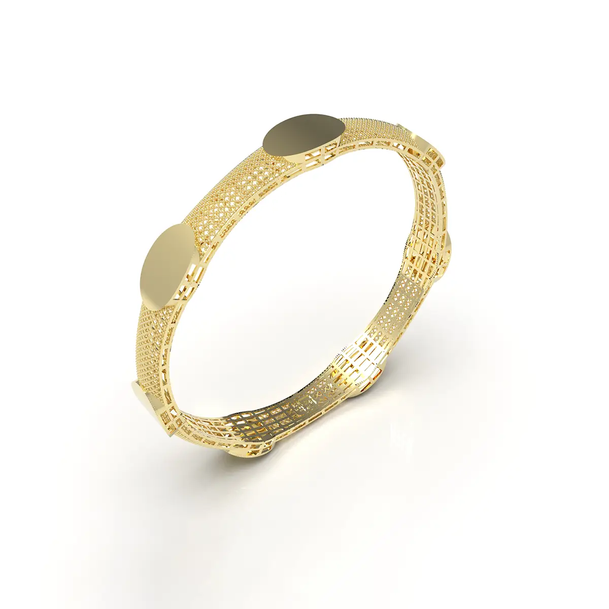 GridGlow Gold Bangle GridGlow Gold Bangle - Image 1