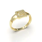 Halo Square Band Ring