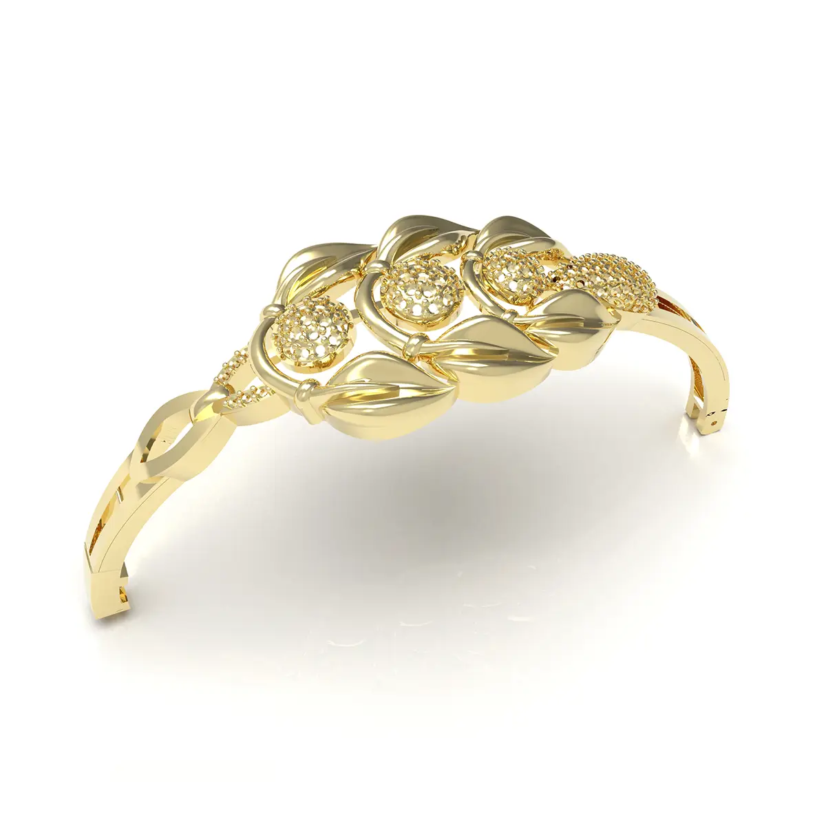 Leaf Pull Bangle Leaf Pull Cuff - Image 1