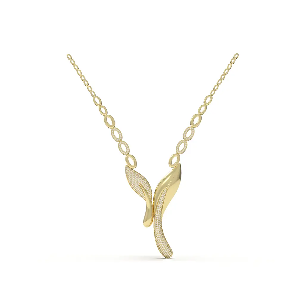 Leafshape Y Necklace Leafshape Y Necklace - Image 1