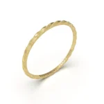 Ribbed-Edge Golden Bangle