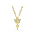 Shield and Drop Necklace