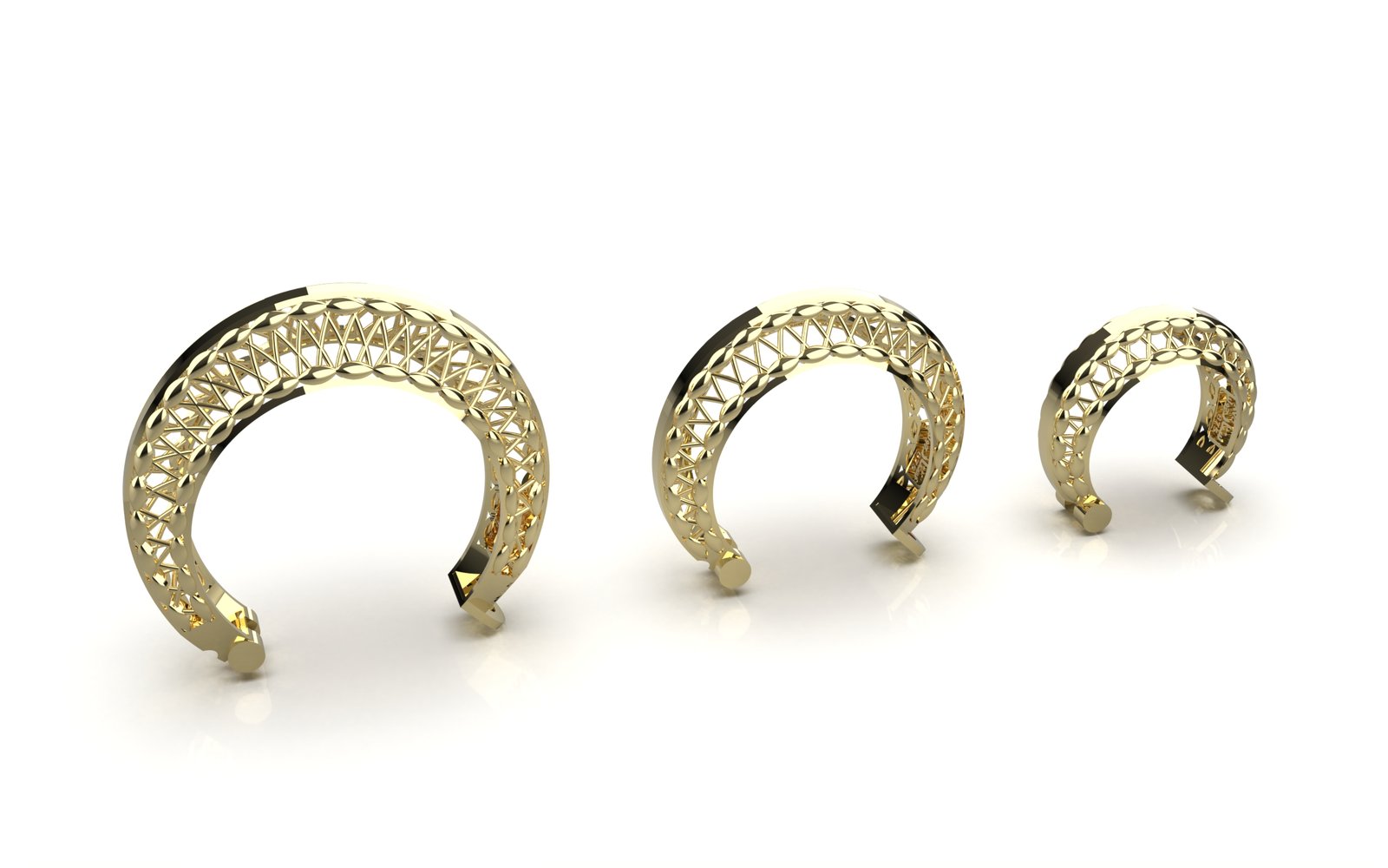 Eternity Textured Hoop Earrings
