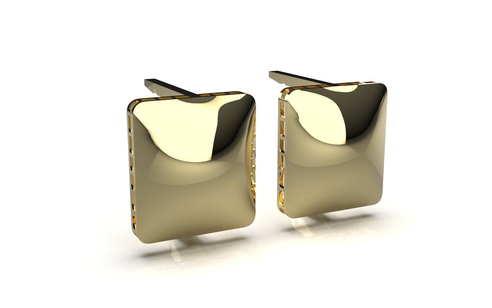 Opulent Gilded Stud Earrings