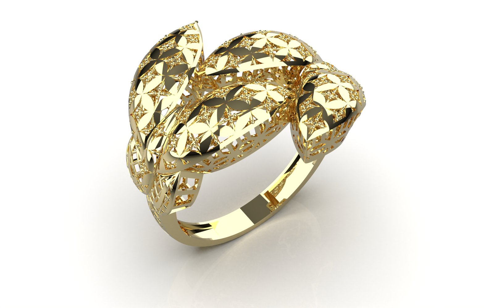 Opulent Filigree Solitaire Ring