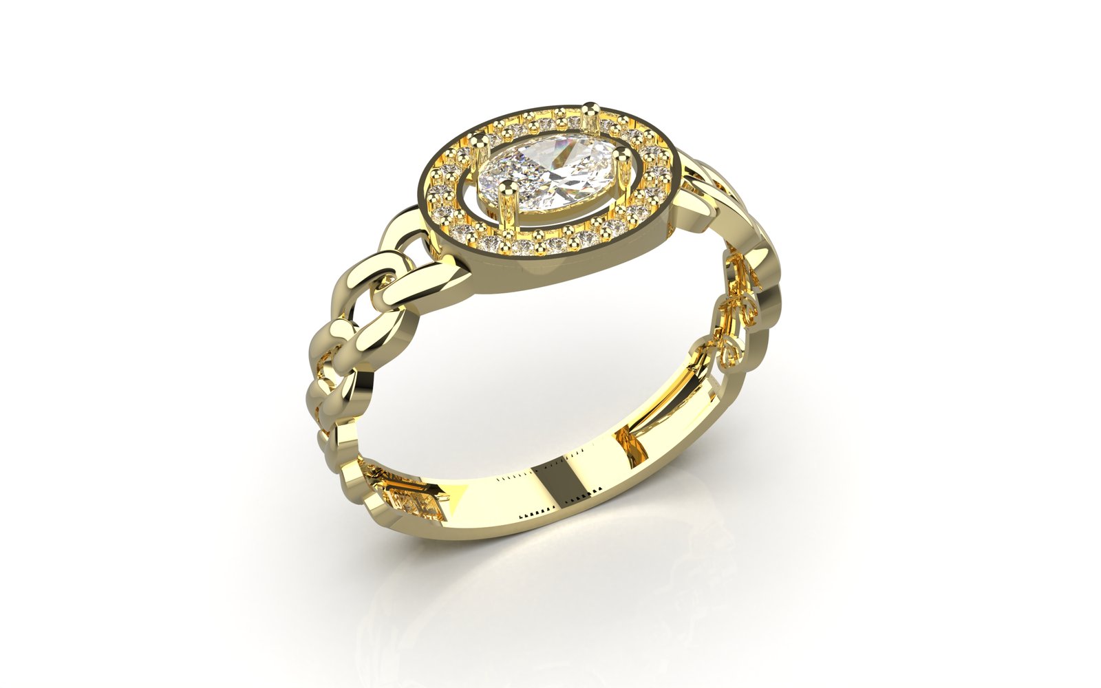 Royal Gilded Solitaire Ring