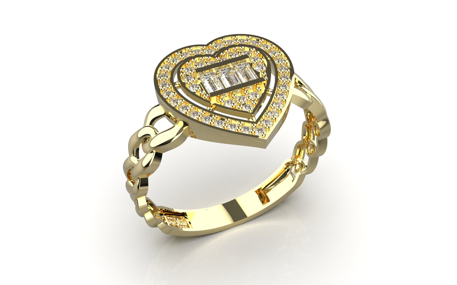 Majestic Beaded Solitaire Ring