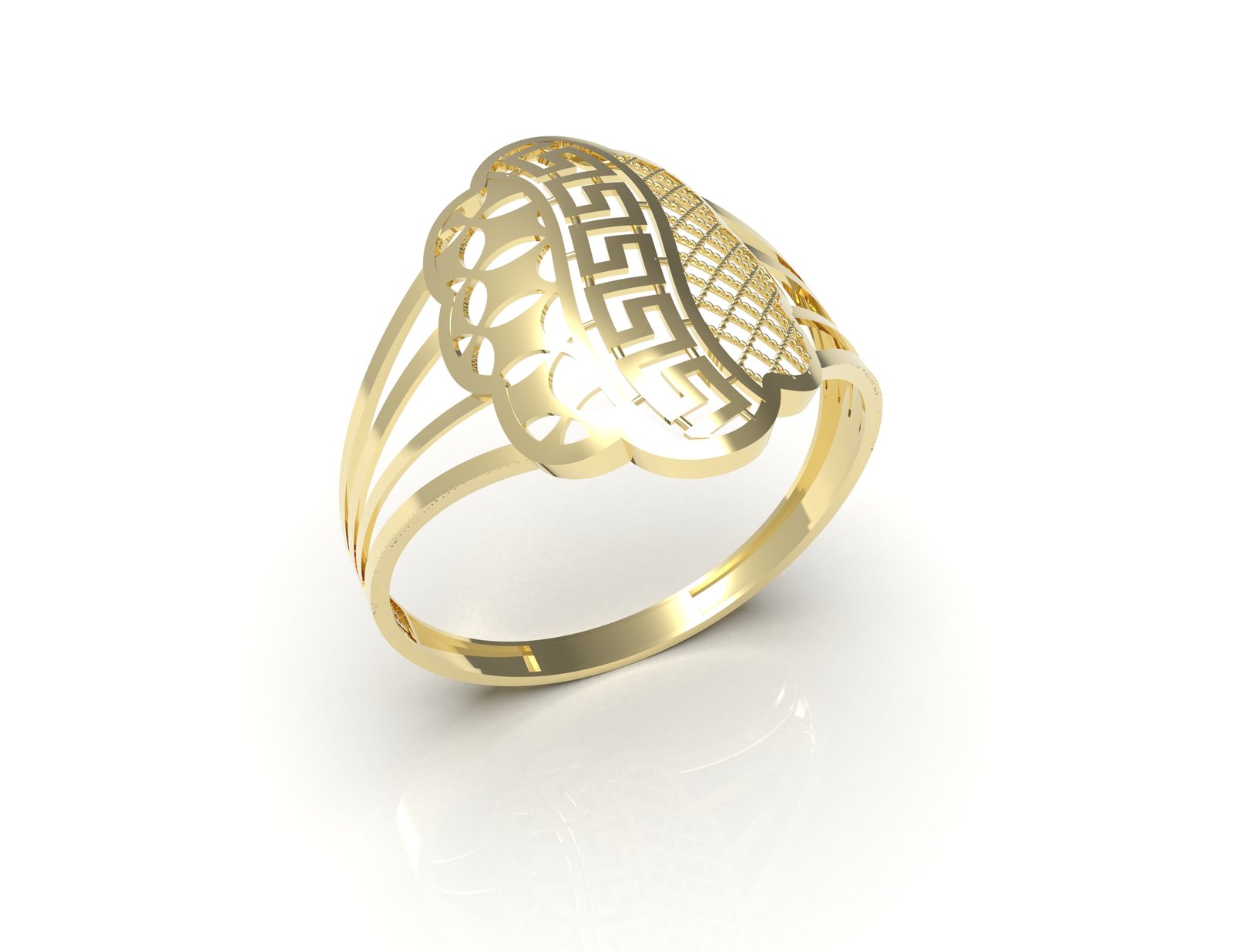 Gleaming Textured Ring