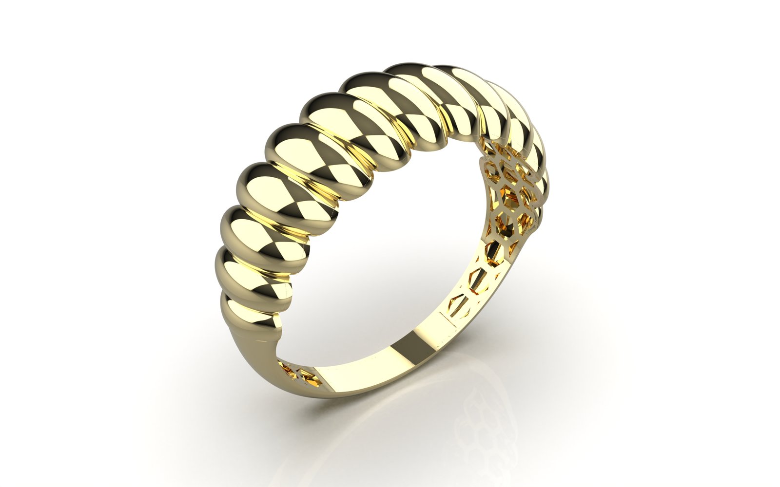 Noble Textured Solitaire Ring
