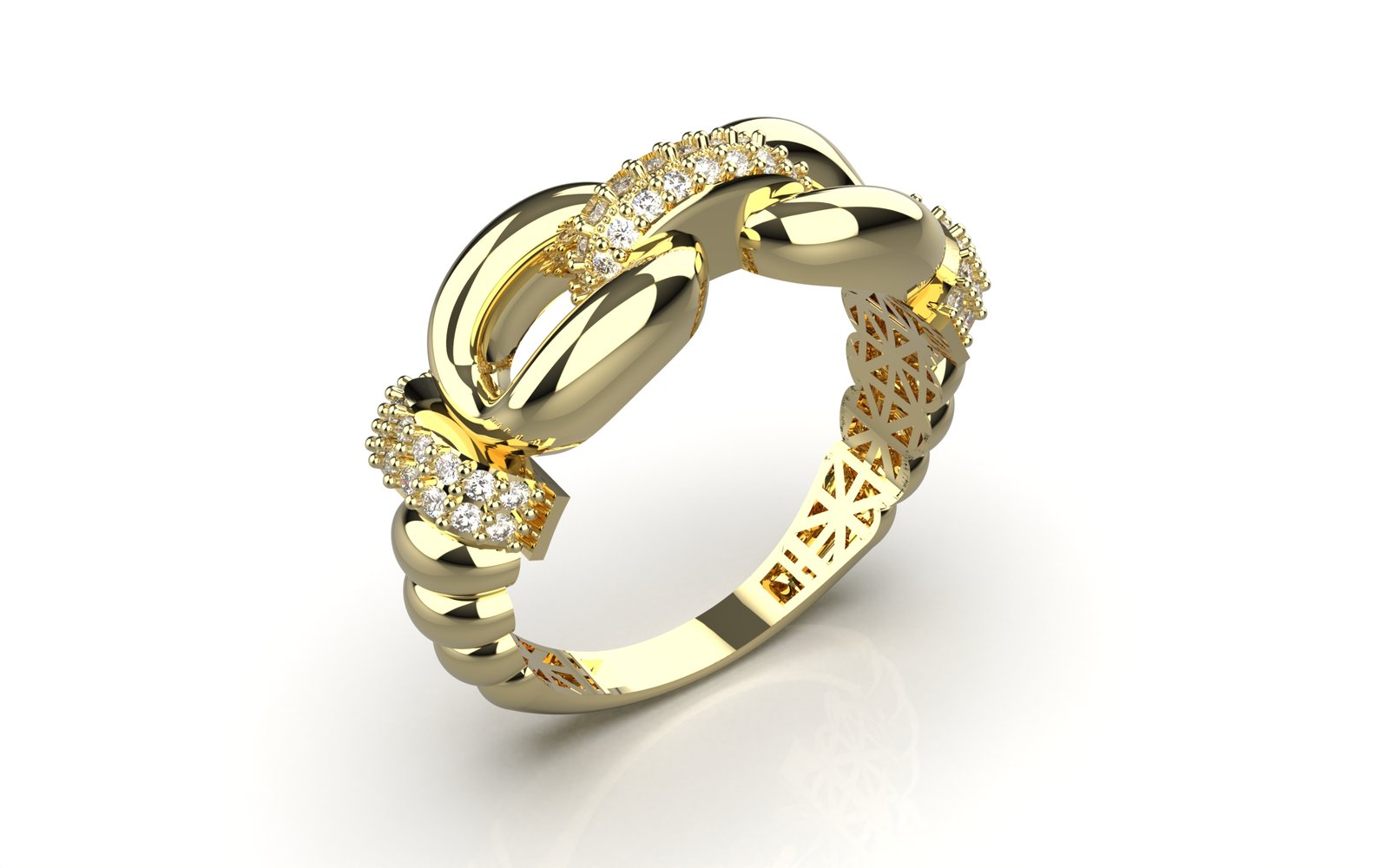 Divine Textured Solitaire Ring