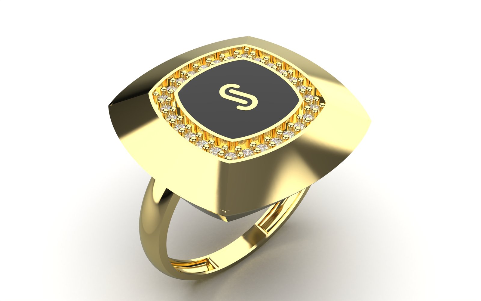 Serene Beaded Solitaire Ring