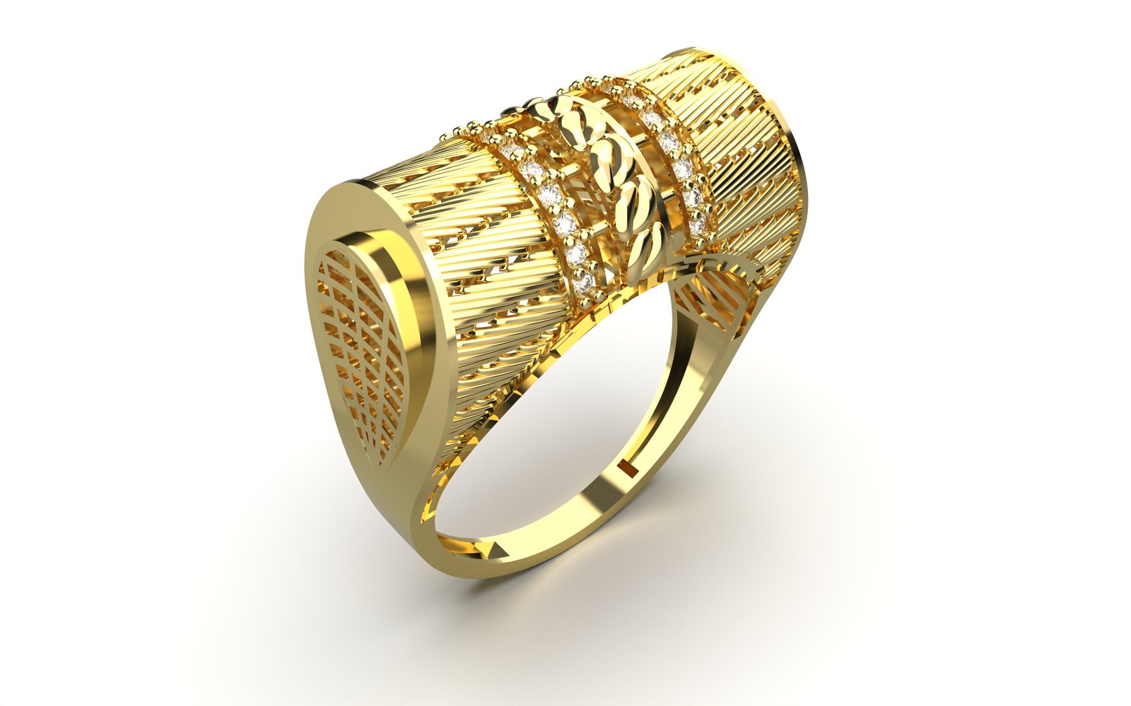 Dazzling Polished Solitaire Ring