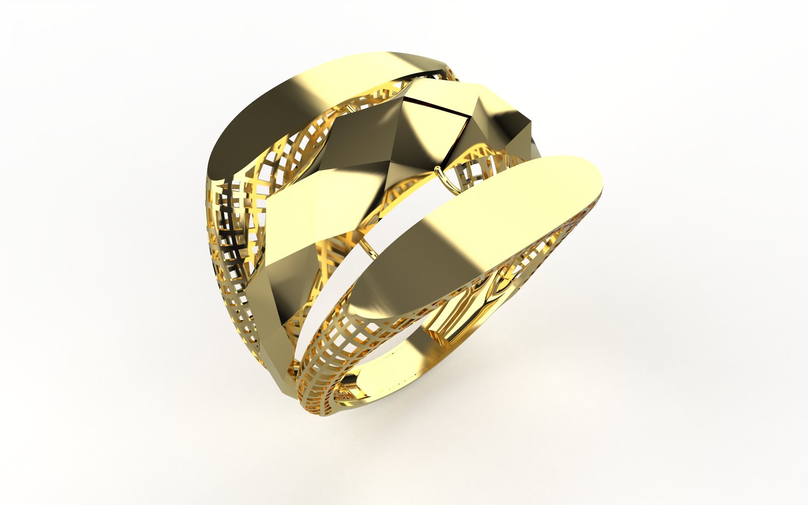 Graceful Gilded Solitaire Ring
