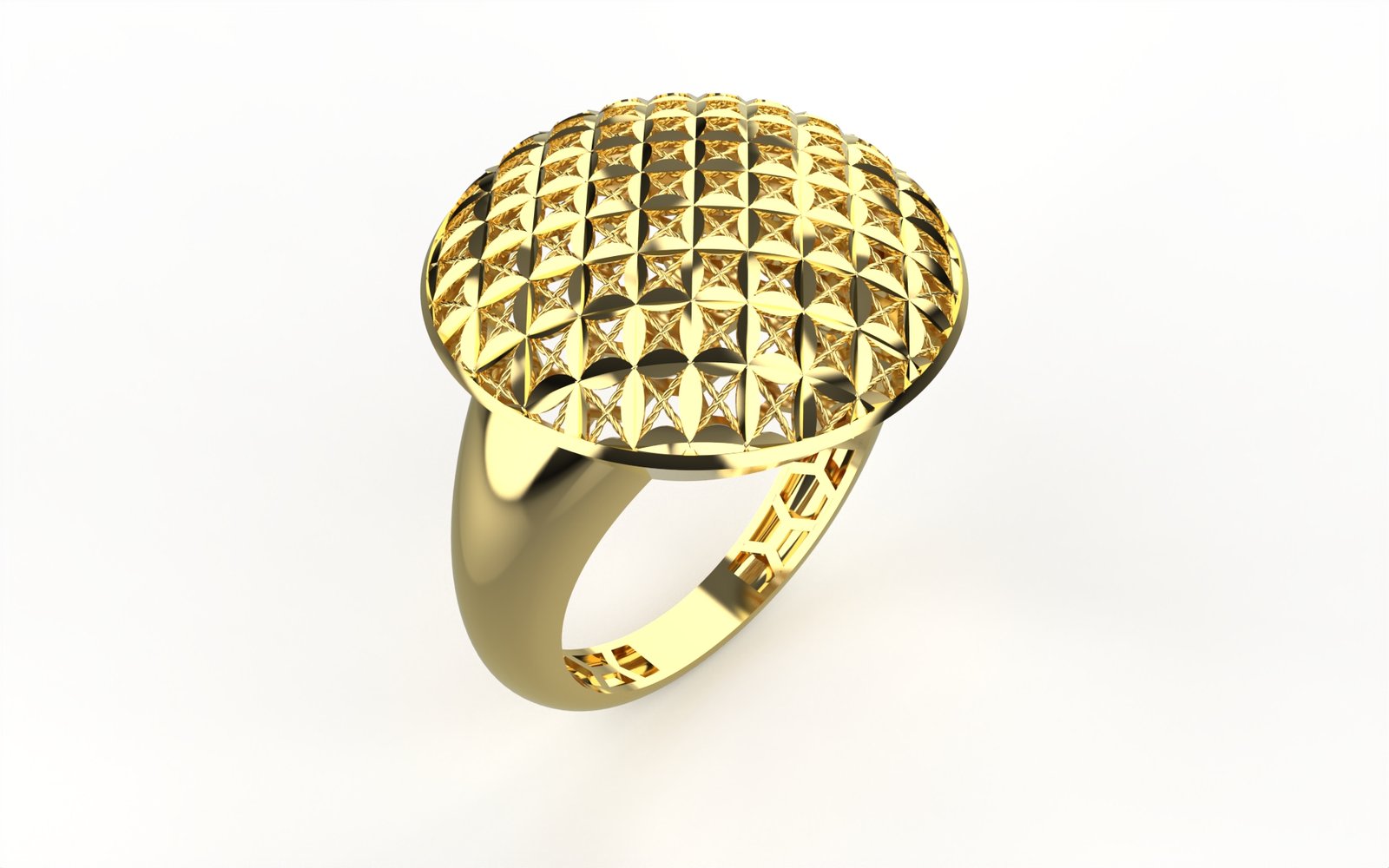 Luminous Gold Solitaire Ring