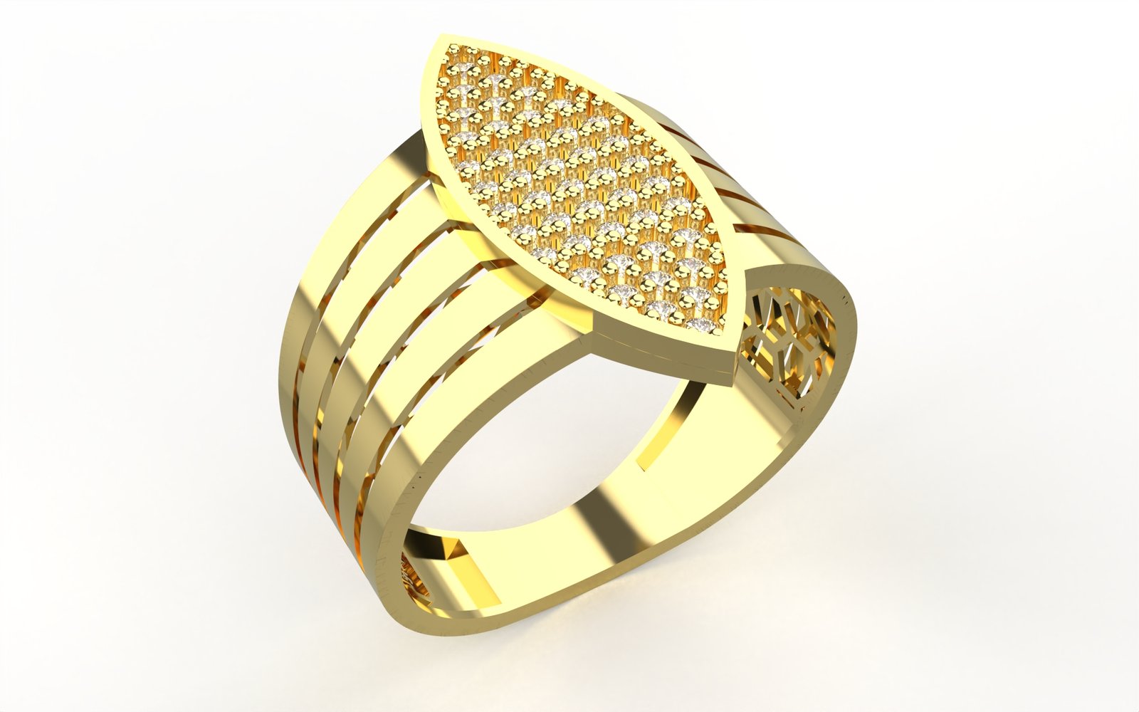 Divine Filigree Solitaire Ring
