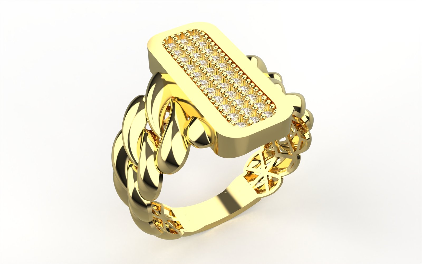 Serene Gilded Solitaire Ring