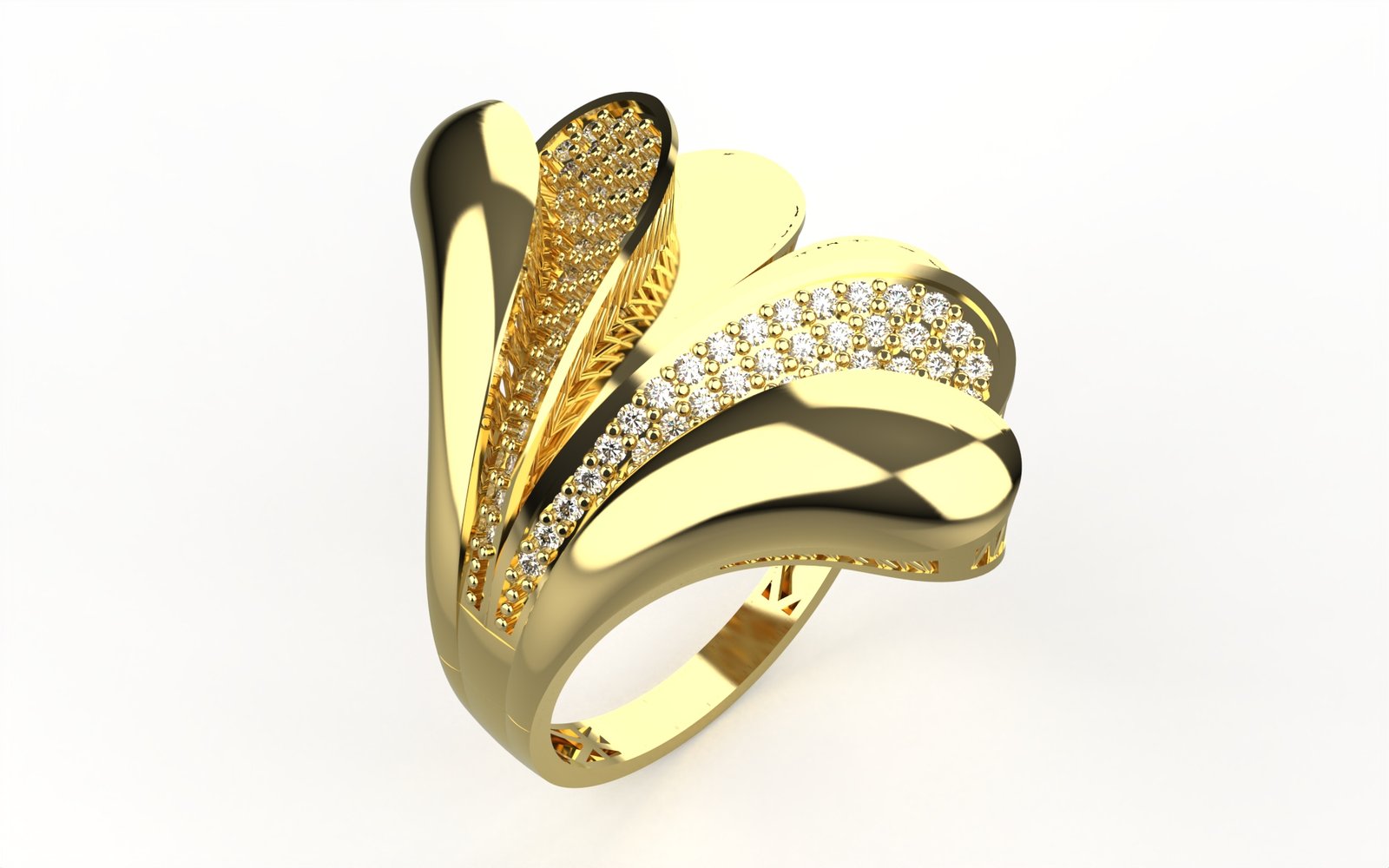 Infinite Filigree Solitaire Ring