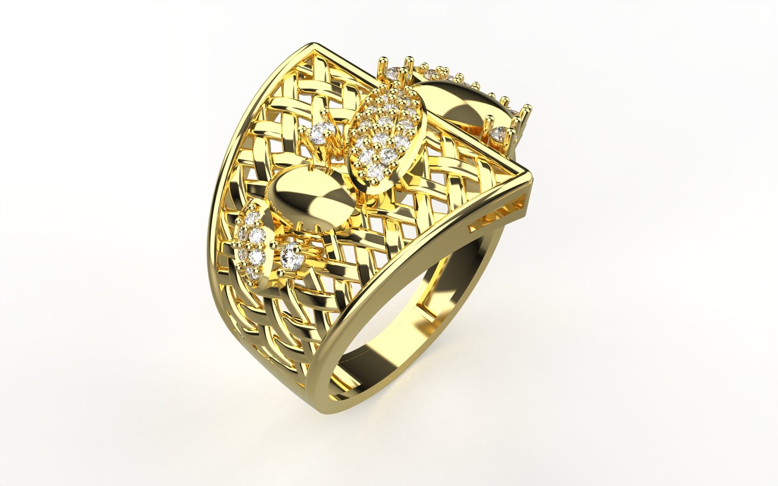 Royal Engraved Solitaire Ring
