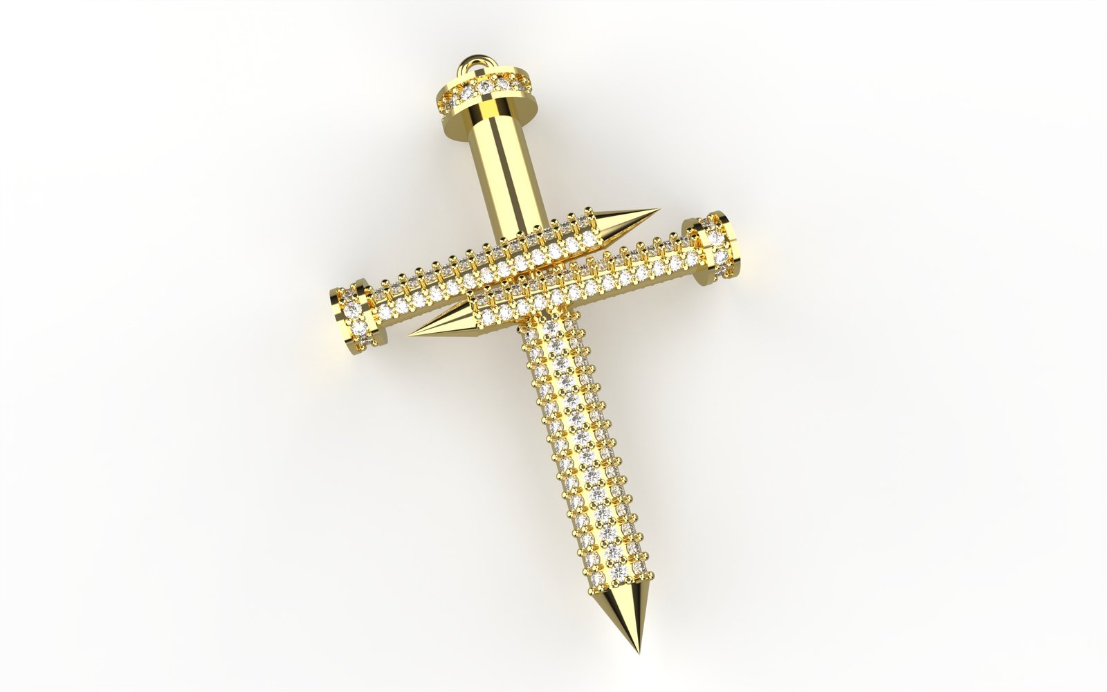 Radiant Textured Solitaire Pendant