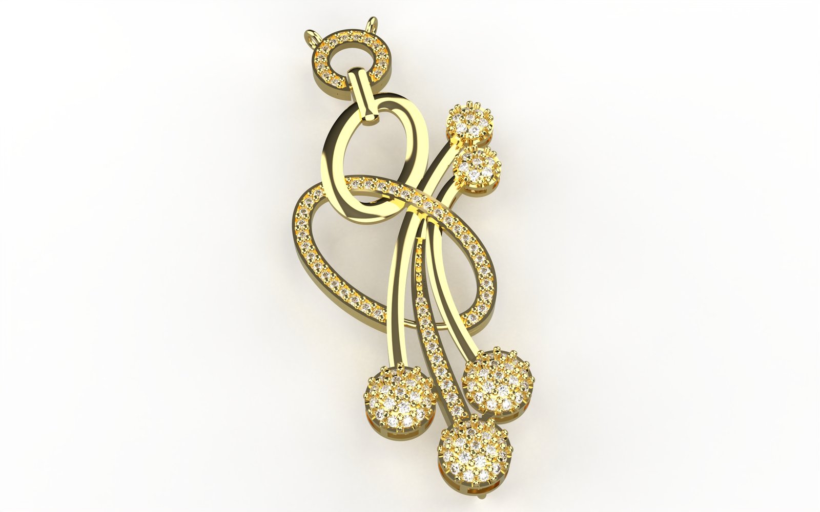 Graceful Polished Solitaire Pendant