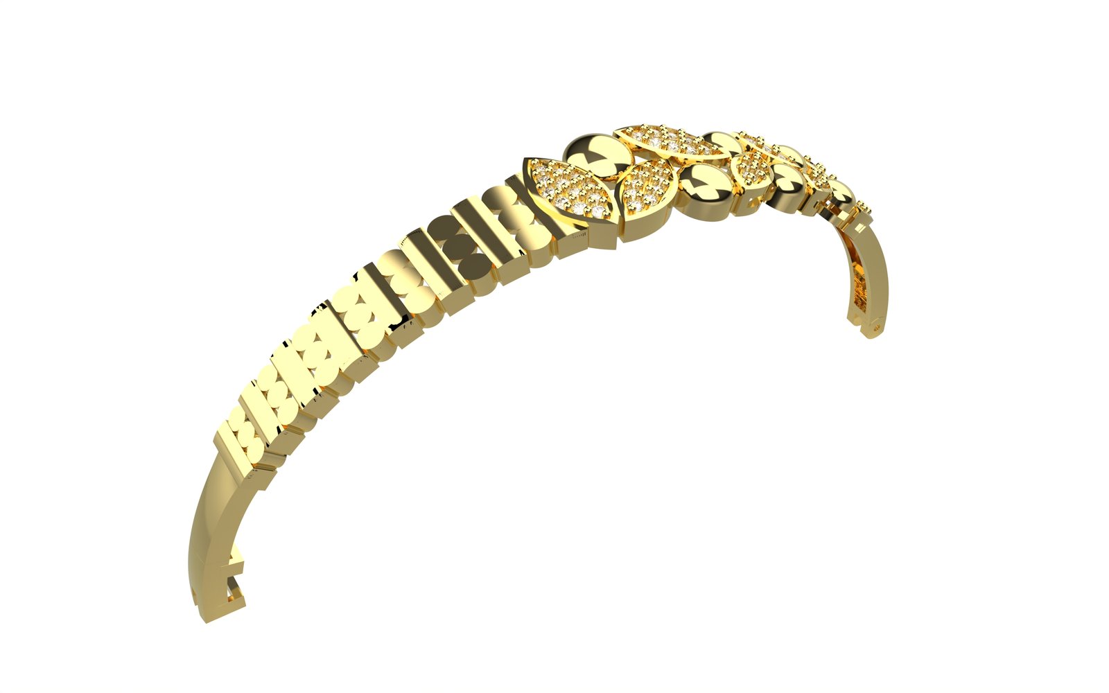 Eternity Polished Solid Bangle